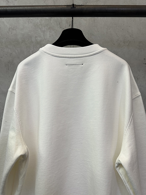 マルタンマルジェラ 外側ラベル付き長袖クルーネックスウェットシャツ