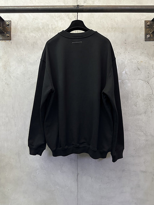 マルタンマルジェラ 外側ラベル付き長袖クルーネックスウェットシャツ