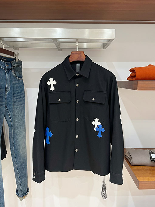 クロムハーツ 新モデルクラシックパッチワークデニムワークジャケット