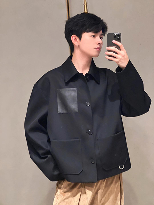 ロエベ シープスキンポケットスーツジャケット