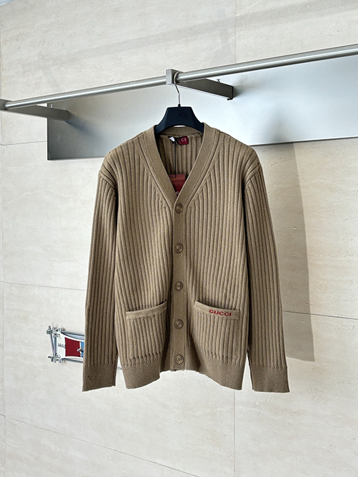 グッチ Gucci 新しいリブニットカーディガン