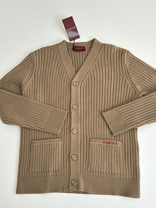 グッチ Gucci 新しいリブニットカーディガン