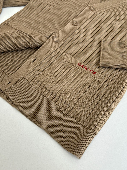 グッチ Gucci 新しいリブニットカーディガン