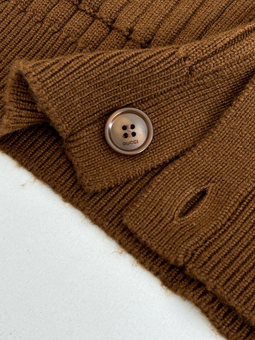 グッチ Gucci 新しいリブニットカーディガン