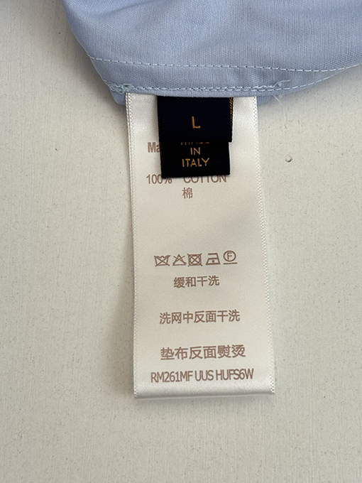 ルイヴィトン ポプリン織り文字プリント長袖シャツ