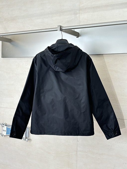 プラダ トライアングルロゴ織り長袖フード付きジャケット