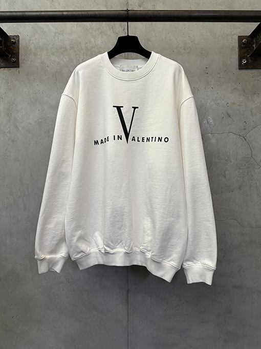 ヴァレンティノコピー VALENTINO レターVプリントクルーネックスウェットシャツ