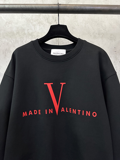 ヴァレンティノコピー VALENTINO レターVプリントクルーネックスウェットシャツ