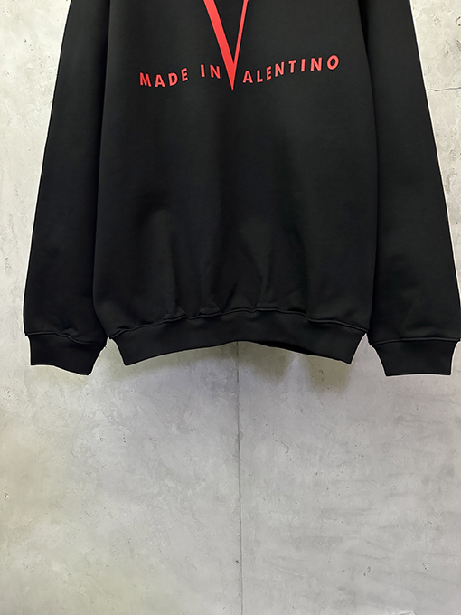 ヴァレンティノコピー VALENTINO レターVプリントクルーネックスウェットシャツ