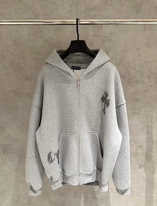 クロムハーツスーパーコピー フード付きジップアップスウェットシャツ