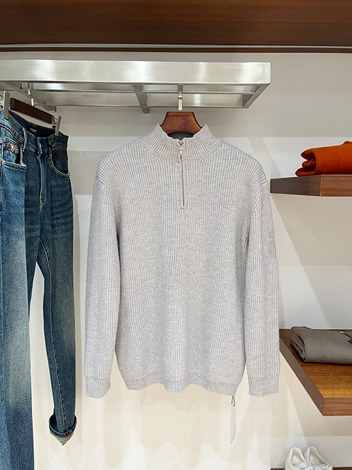 クロムハーツ クロスニットジャカードアップリケ刺繍ハーフジッププルオーバーセーター