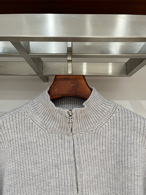 クロムハーツ クロスニットジャカードアップリケ刺繍ハーフジッププルオーバーセーター