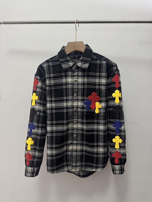 クロムハーツスーパーコピー チェック柄の長袖シャツ