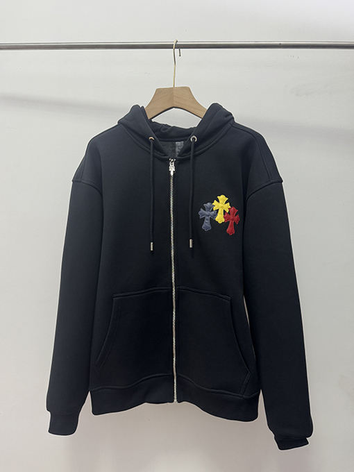 クロムハーツ クラシックなクロスパターンのフリースジャケット