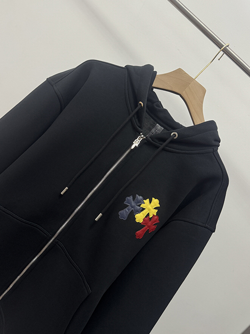 クロムハーツ クラシックなクロスパターンのフリースジャケット