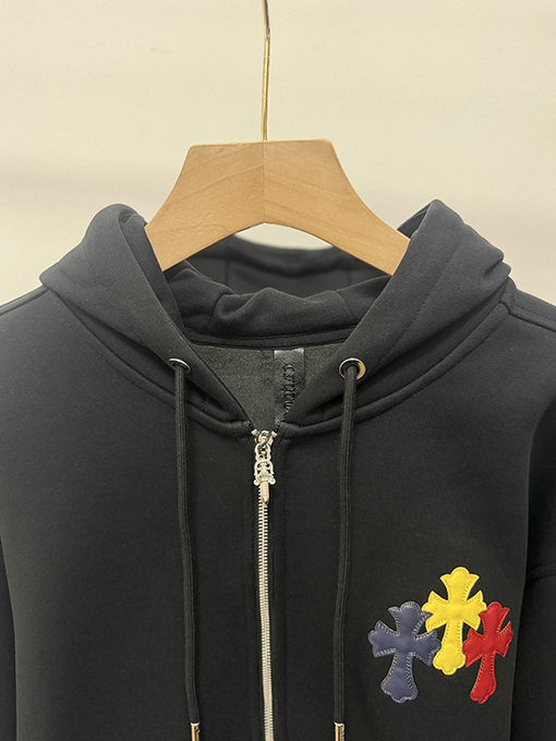 クロムハーツ クラシックなクロスパターンのフリースジャケット