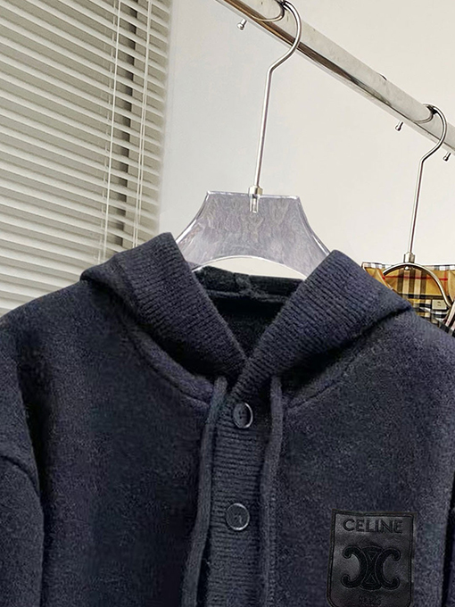 セリーヌ レターロゴフード付きセーター