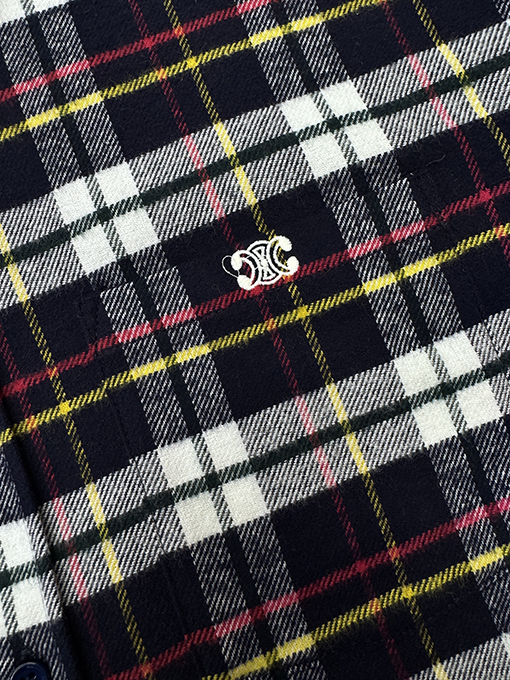 セリーヌコピー チェック柄の長袖シャツ