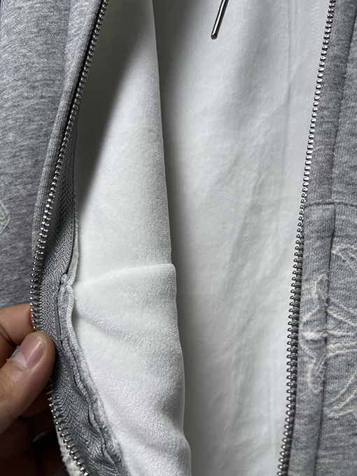 クロムハーツ 全面に花柄プリントをした両面フリース裏地のフード付きジップアップジャケット