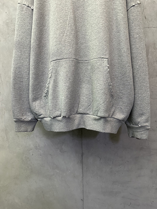 ディオール Christian Dior Couture 無地のロゴレタープリントのダメージパーカー