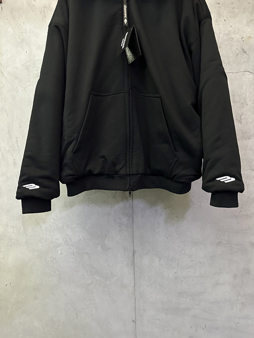 バレンシアガ ミンクファー 3M システムスキー FLUFFYHOODIE ジップアップ フード付きスウェットシャツ