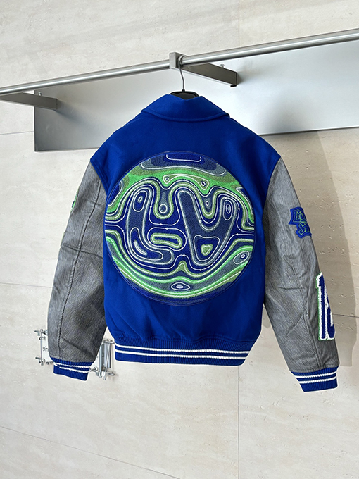 ルイヴィトン 刺繍入りテリーベースボールジャケット