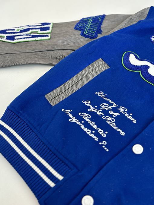 ルイヴィトン 刺繍入りテリーベースボールジャケット