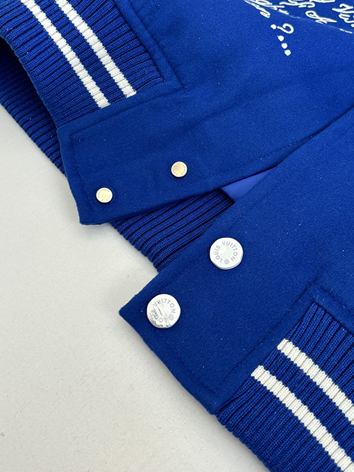ルイヴィトン 刺繍入りテリーベースボールジャケット