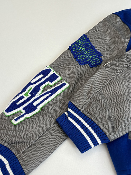 ルイヴィトン 刺繍入りテリーベースボールジャケット