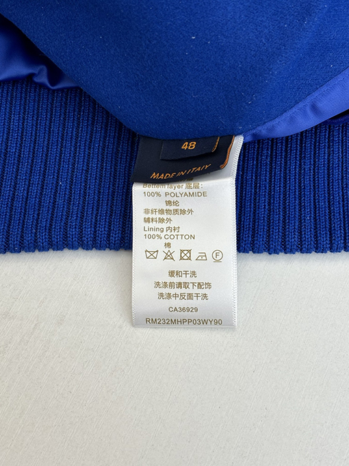 ルイヴィトン 刺繍入りテリーベースボールジャケット