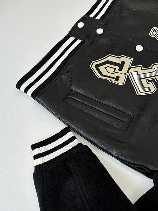 ルイヴィトンコピー マルチロゴパッチワークレザーベースボールジャケット