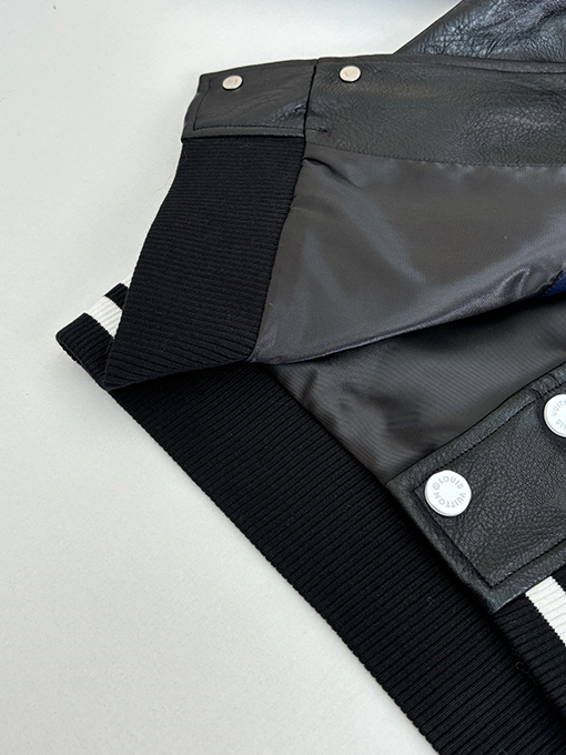 ルイヴィトンコピー マルチロゴパッチワークレザーベースボールジャケット