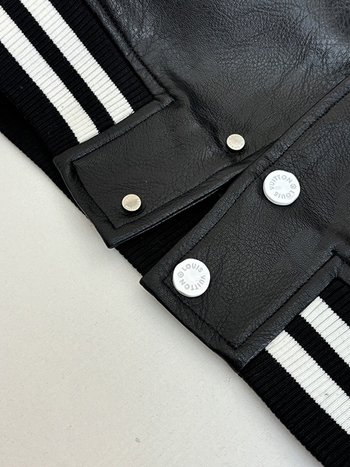 ルイヴィトンコピー マルチロゴパッチワークレザーベースボールジャケット