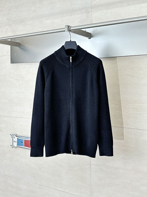 マルタンマルジェラ バック4隅ロゴジッパーニットジッパージャケット