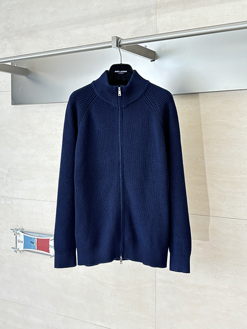 マルタンマルジェラ バック4隅ロゴジッパーニットジッパージャケット