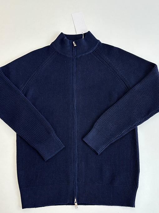 マルタンマルジェラ バック4隅ロゴジッパーニットジッパージャケット