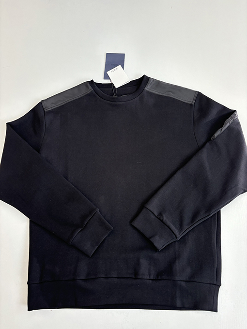 プラダコピー 袖ポケット付きのナイロントリムクルーネックスウェットシャツ