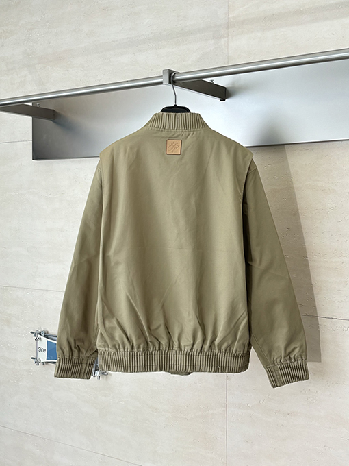 ルイヴィトン 無地ツイル刺繍ロゴ刺繍ボンバージャケット