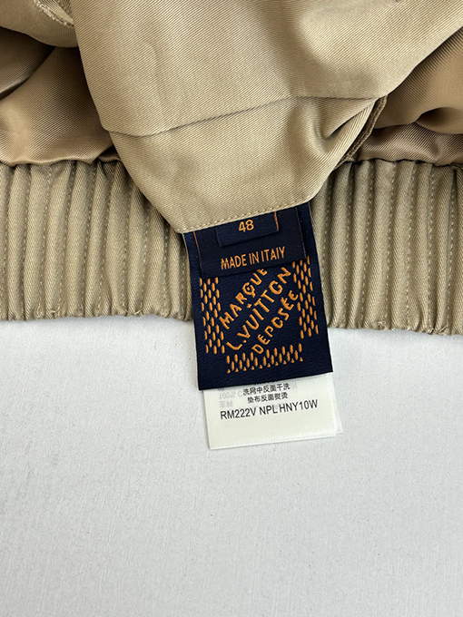 ルイヴィトン 無地ツイル刺繍ロゴ刺繍ボンバージャケット