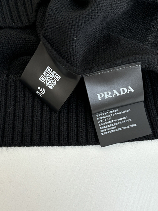 プラダコピー ジャカードロゴニットクルーネックセーター