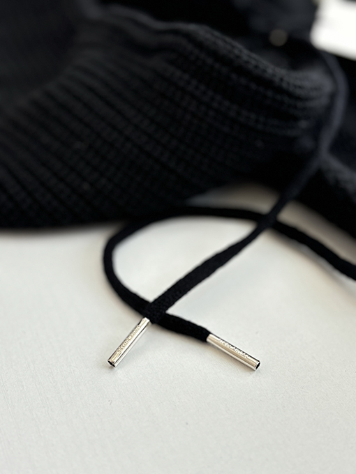 セリーヌ 刺繍ロゴニットフード付きジップアップジャケット