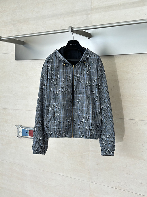 ルイヴィトン ウォータードロッププリント フード付き リバーシブル ナイロン トレンチコート ジャケット