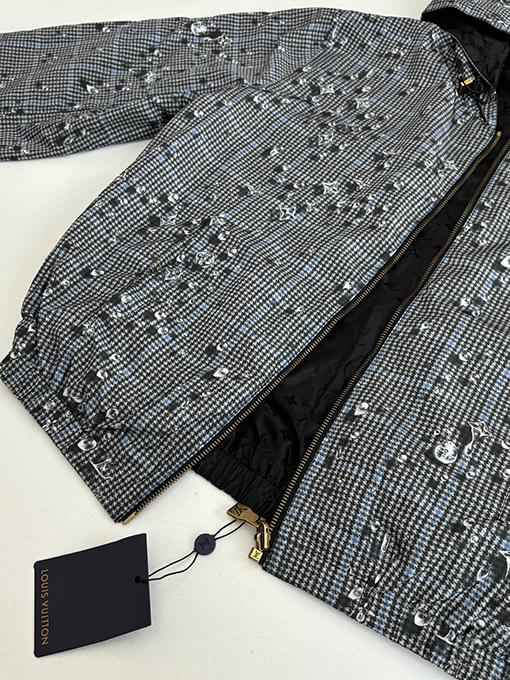 ルイヴィトン ウォータードロッププリント フード付き リバーシブル ナイロン トレンチコート ジャケット