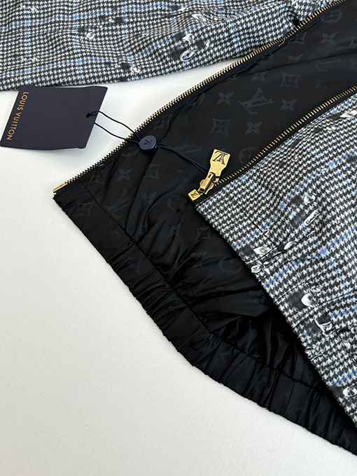 ルイヴィトン ウォータードロッププリント フード付き リバーシブル ナイロン トレンチコート ジャケット