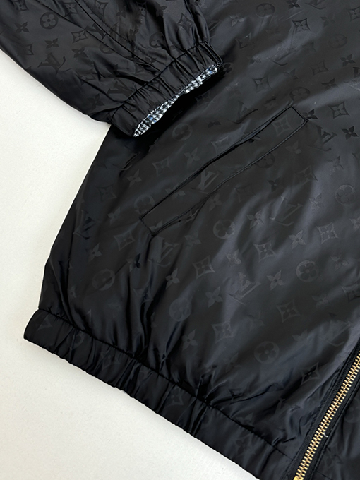 ルイヴィトン ウォータードロッププリント フード付き リバーシブル ナイロン トレンチコート ジャケット
