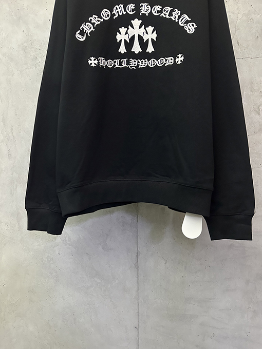 クロムハーツスーパーコピー クロス刺繍クルーネックスウェットシャツ