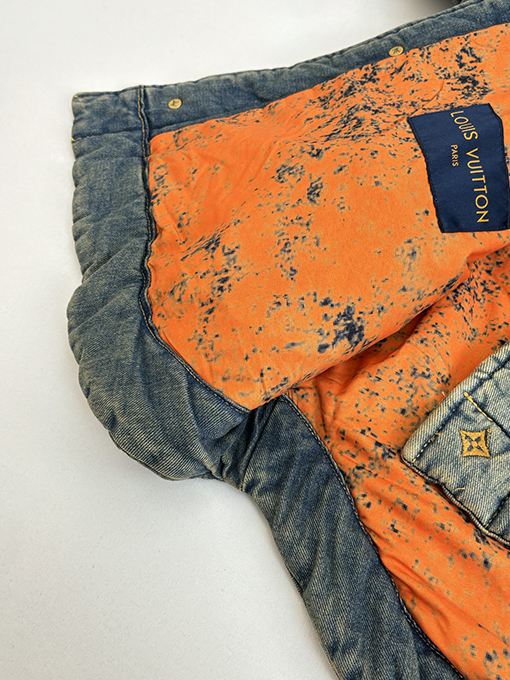 ルイヴィトン ファレルウィリアムスとの共同ブランドフル刺繍のダメージデニムジャケット