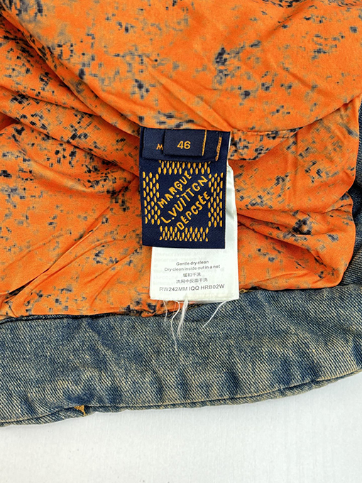 ルイヴィトン ファレルウィリアムスとの共同ブランドフル刺繍のダメージデニムジャケット