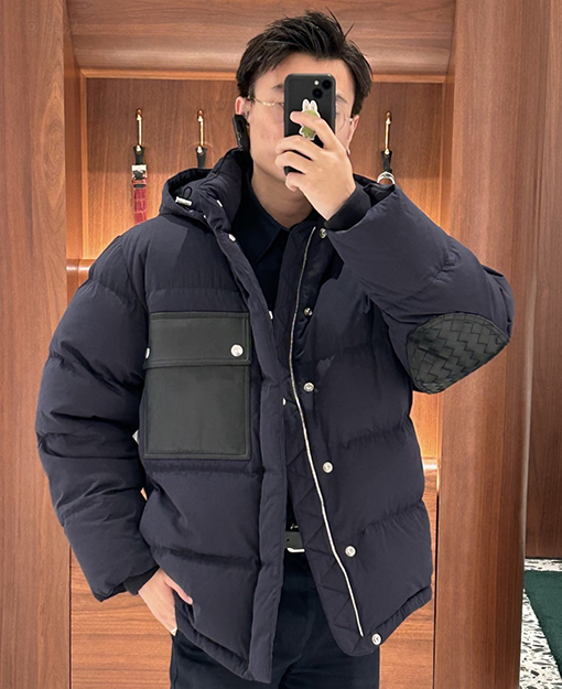 ボッテガヴェネタ パッチワークダウンジャケット