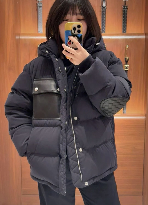 ボッテガヴェネタ パッチワークダウンジャケット